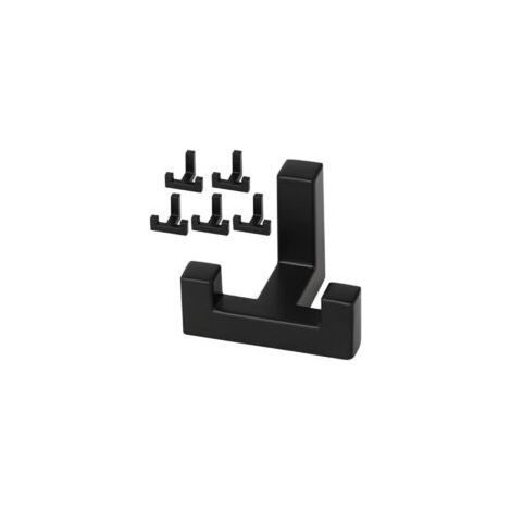 Haken für Akustikpaneele – 6 schwarze Haken, Aufhängeschiene mit Gummispitzen und Schrauben, robust, für Akustikpaneele in Badezimmern, Schlafzimmern und Wohnzimmern