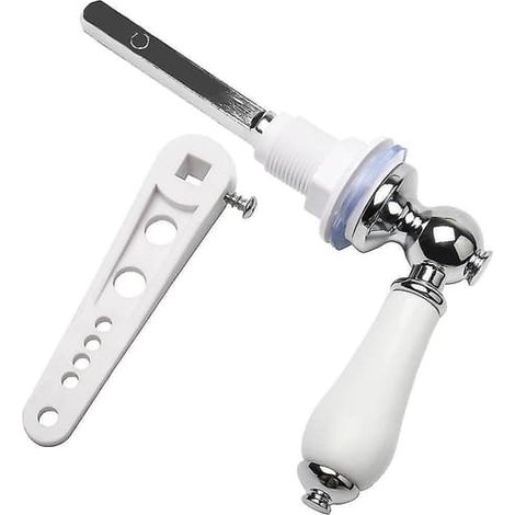 Poignée de chasse d'eau en céramique, poignée de chasse d'eau de style victorien traditionnel, kit de remplacement (1/5)