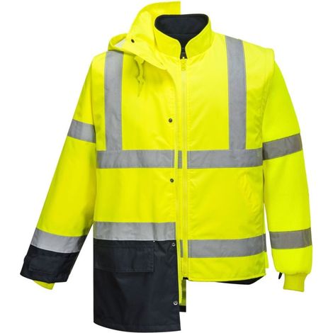 Parka Bicolore Executive 5-in-1 Colore: Giallo/navy Taglia 4xl - Portwest (1/5)
