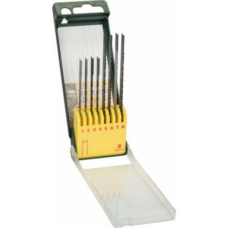 Lot de 8 lames de scie sauteuse Queue U (1/2)
