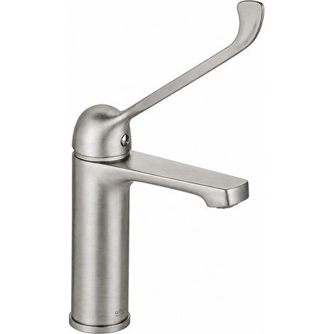 Grifo monomando clínico de acero cepillado para lavabo Gattoni 5004650NS.LC  acero inoxidable cepillado (1/2)
