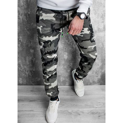 Graue Camo-Jogginghose für Herren Recea L