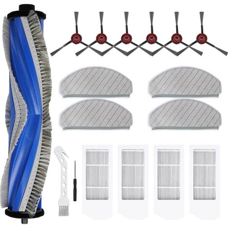 Replacement accessory kit for robot vacuum cleaner – Side center brush, filter and mop – 16 pieces (1/4)