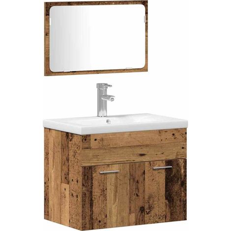Maison Exclusive - Set di mobili per il bagno Montaggio a parete Legno multistrato