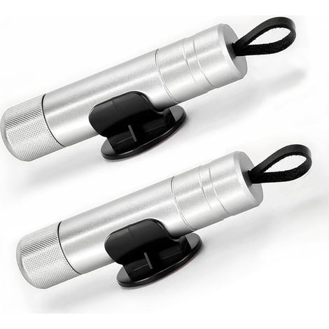 Martello di sicurezza per auto, rompivetro e taglia cinture di sicurezza, strumento di uscita di emergenza 2023 (2Argento) - AquaForge (1/5)