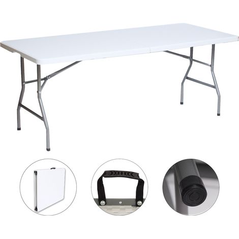 Klapptisch 180x75x74 cm Kunststoff / Stahl Gartentisch Esstisch Campingtisch Partytisch Buffettisch (1/5)
