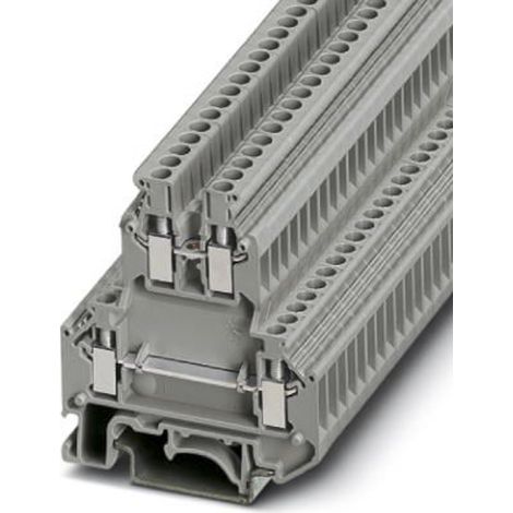 Bloc de jonction rail DIN Phoenix Contact UKK 3, A visser, Gris ( Prix pour Paquet de 5 )