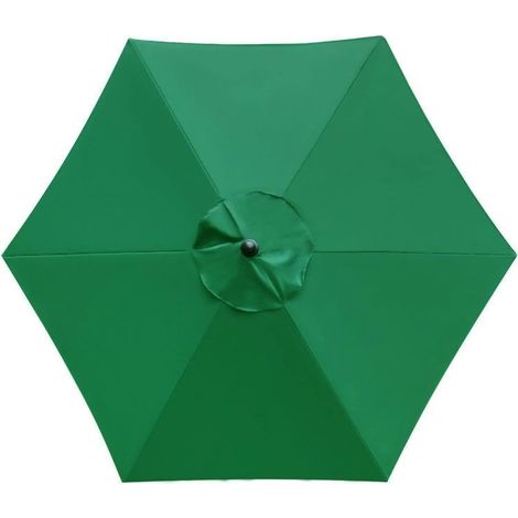 Auvent de remplacement pour cadre de parasol à 6 baleines, tissu de remplacement pour housse de parapluie, housse de parasol de jardin, vert, diamètre 2m (1/5)
