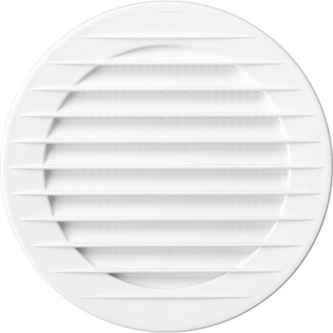 Rejilla de ventilación redonda con malla, blanca, FI 100