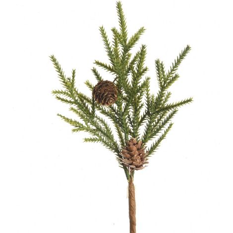 DECORAZIONE NATALIZIA, RAMO CON PIGNE, 5X13X24 CM, NATALE, ADDOBBI DI NATALE (1/2)