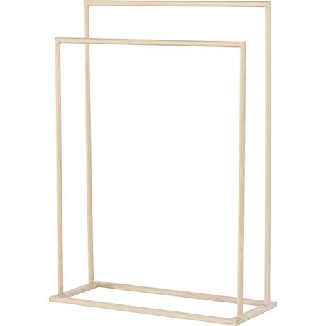Alva portemanteau pour serviettes, 2 tringles à vêtements whitewash.