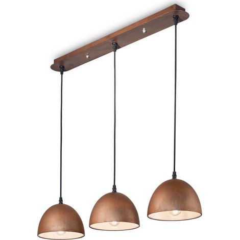Ideal Lux Folk - Luz de barra colgante de 3 luces desgastada