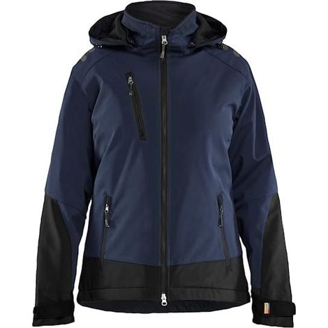 Veste de travail Softshell hiver légère femme feMyanMare 4751 Marine foncé/Noir M (1/5)