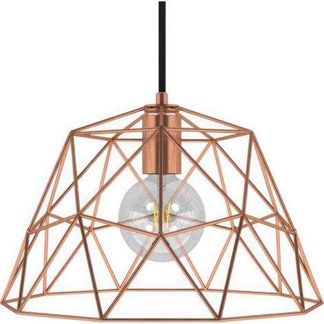 Lampada a sospensione Made in Italy completa di cavo tessile, paralume Dome e finiture in metallo  Senza lampadina - Rame - Matter ON/OFF