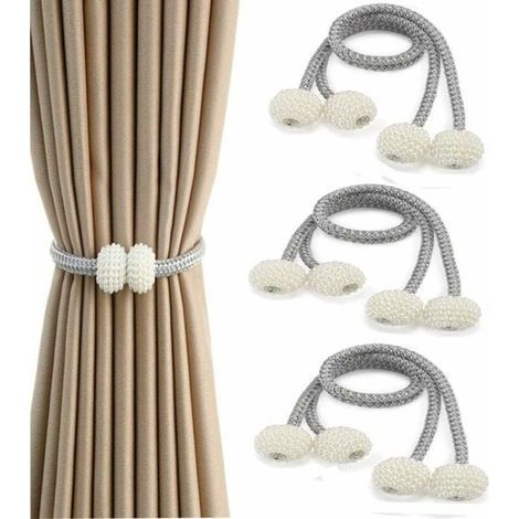 Set mit 4 magnetischen Gardinenhaltern – Dekorative Accessoires (1/4)