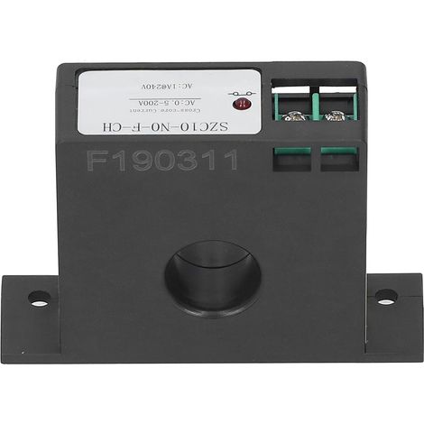 Interrupteur de courant autodimenté normalement ouvert SZC10-NO-F-CH, 0,5-200A, capteur de charge industriel, contact sec sans alimentation externe, pour surveillance de puissance.