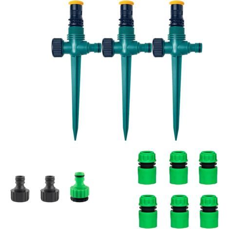 Set 2 Arroseur,Arrosage automatique,Raccord tuyau 1/2,Irrigation pelouse,Jardin