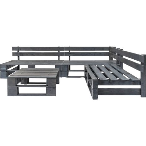 Maison Exclusive - 4-tlg. Garten-Sofagarnitur aus Paletten Holz G