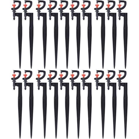 Arroseur asperseur rotatif 360° – Portée 2-5m – Pression 2kg – Compatible avec prise de terre 20cm – Installation facile (1/5)