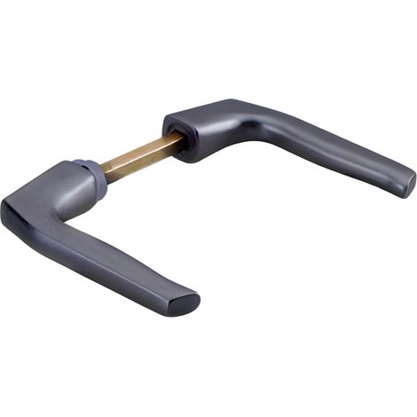 THIRARD - Paire de béquilles Targa pour porte, carré 7mm, 1 portée, gris - THIRARD