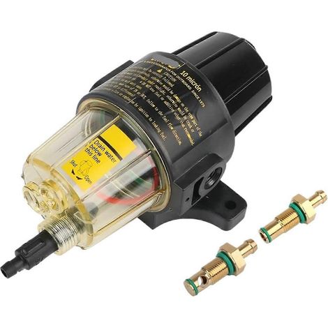 UF10K Marine-Kraftstofffilter, Wasserabscheider für Außenbordmotoren, Kraftstoffsystemschutz, Schwarz (1/5)
