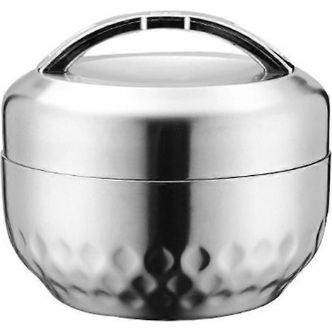 Boîte à lunch double compartiment isotherme, boîte à lunch portable de type bento, en acier inoxydable robuste et durable. (1/5)