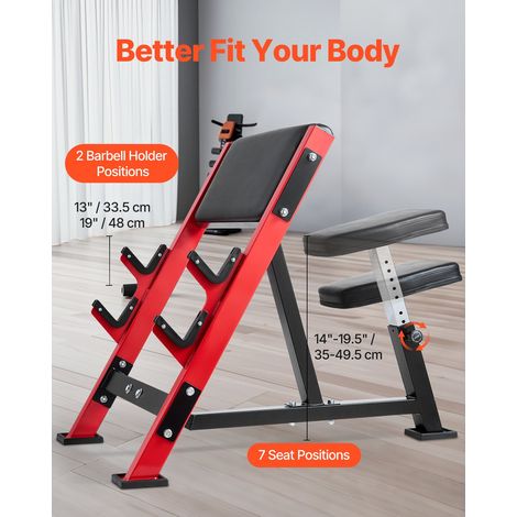 Banc à Biceps Charge Maximale 300 kg Pupitre à Biceps pour (1/5)