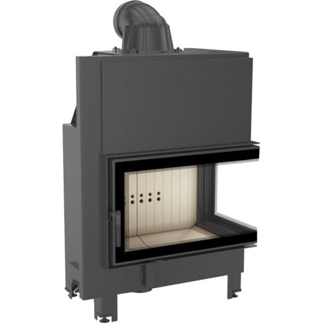 Kamineinsatz aus Stahl KRATKI MBO rechts 15 kW Ø 200 mit Türfeder (1/5)