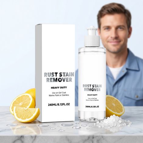 Rostfleckenentferner für Bootsrümpfe, Lack, Deckgriffe, Edelstahlflächen und Bootszubehör – Praktischer Reiniger für Rostflecken – 240 ml -- DE (1/5)