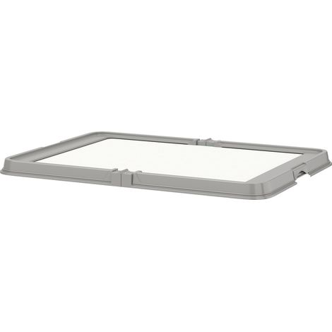 Bandeja Sanitaria Perros Plegable 86x62 cm con 3 Almohadillas Pies Antideslizantes Gris