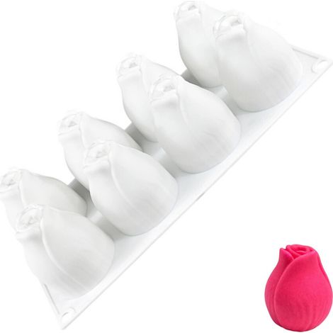 Eleganti stampi per cupcake a forma di 8 rose, resistenti a