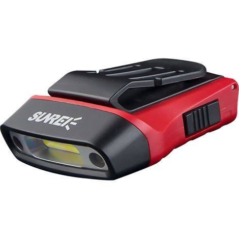 Linterna frontal LED recargable con clip, visera giratoria, luz manos libres con luz roja para pescar, correr, acampar, leer y trabajar (1/4)