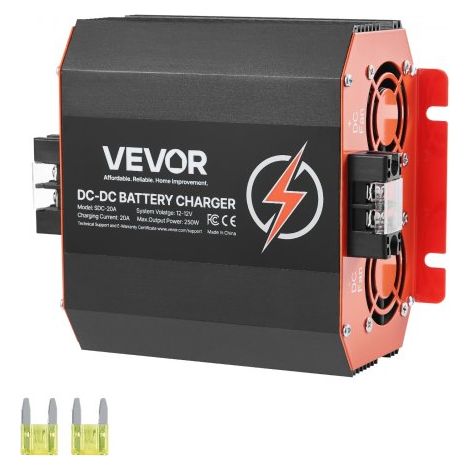 12 V 20 A DC/DC-Ladegerät, 250 W, Ideal für Blei-Säure-, Lithium-, AGM-, GEL- und Nassbatterien, intelligentes mehrstufiges Laden, für Wohnmobile, Nutzfahrzeuge, Boote, Yachten (1/5)