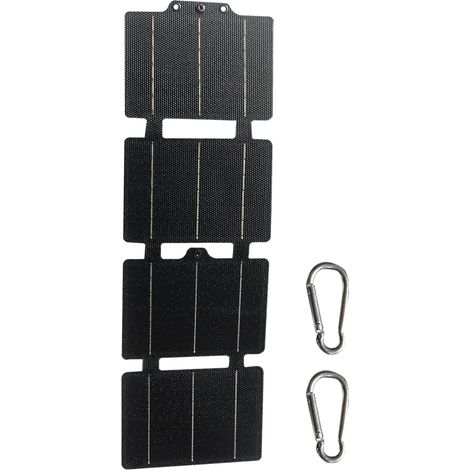 Pannello solare da campeggio pieghevole da 14 W - Caricabatterie solare leggero ad alta efficienza per telefono e tablet per campeggio, escursionismo e zaino in spalla (1/5)