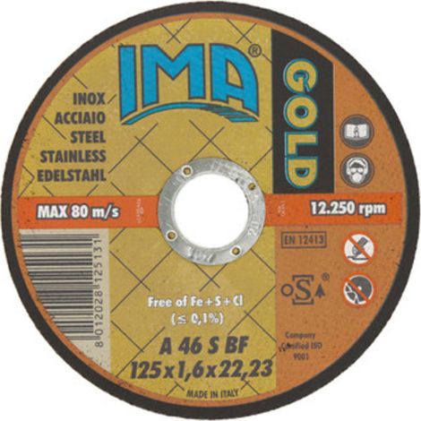 IMA DISCO P/INOX GOLD PIANO D 125X1,6 MM Q.TA 50