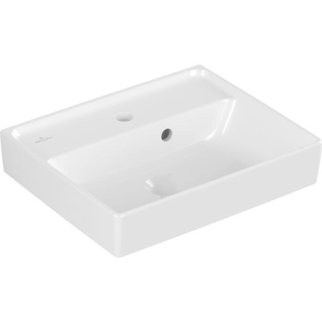 Villeroy & Boch Collaro - Lavamanos 45x37 cm, con rebosadero, 1 orificio para grifo, blanco alpino 43344501