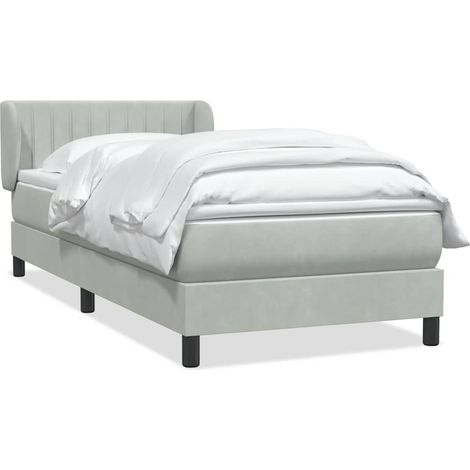 Maison Exclusive - Boxspringbett mit Matratze Hellgrau 80x220 cm