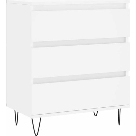 Buffet，Bahut，Meuble de Rangement Blanc 60x35x70 cm Bois d'ingénierie CFW34815 (1/5)