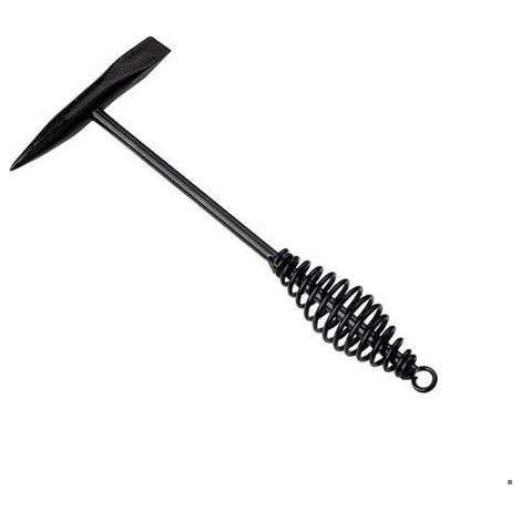 Marteau de soudage - Acier au carbone - Poignée à ressort - 300 g - Noir - Élimine les scories - Robuste et indéformable (1/5)