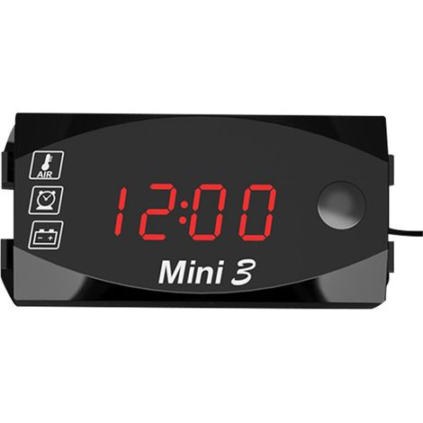 Moto DC 10-14 V 3 en 1 horloge numérique + thermomètre + voltmètre de tension testeur batterie moniteur jauge pour voiture bateau Marine (1/5)