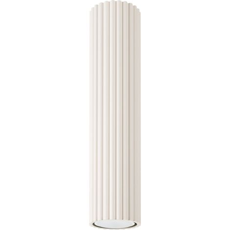 Deckenlampe Aluminium GU10 D: 6,5 cm Aufputz Creme rund Modern Spot Lampe Decke Deckenspot (1/5)