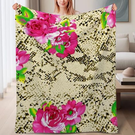 Couverture de lit en polaire, jeté doux et chaud de printemps, légère et luxueuse en microfibre de polyester, décoration intérieure, ajout parfait à la décoration intérieure, cadeau adapté pour tout l (1/4)