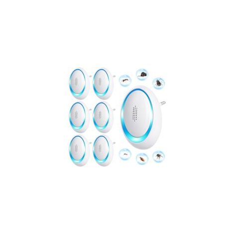 Anti-moustiques ultrasoniques, 6PCS Répulsif Ultrasonique pour Souris, Anti-Rats, Silencieux Non-Toxique, Répulsif Intérieur Dispositif Anti Souris Insectes, Moustiques, Cafards, Rats, Araignées (1/5)