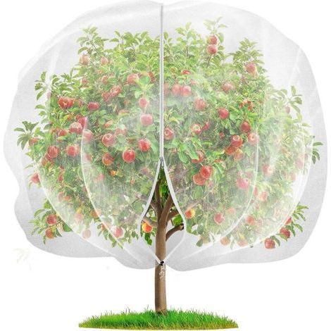 Netzgewebe für den Garten, geeignet für Pflanzen, Obstbäume, Obstkäfige, Insekten- und Vogelschutznetz mit Reißverschluss zum Schutz von Pflanzen, Früchten und Blumen (1/4)