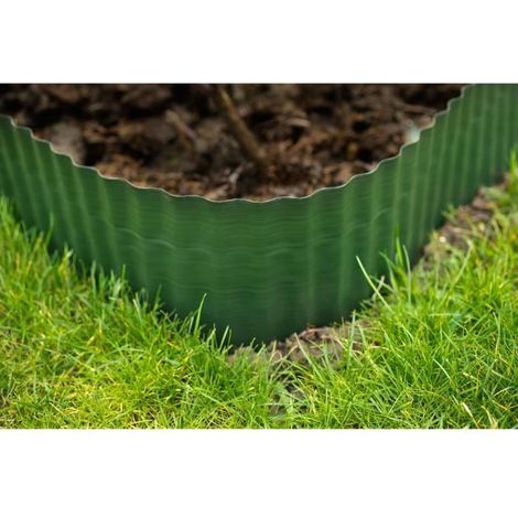 KLVGTIFS PUBordure gazon polyéthylène verte H15 cm x 9 m - NATURE (1/3)