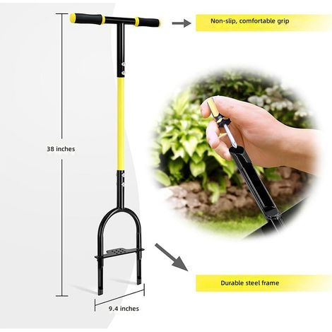 Aérateur de pelouse détachable, sol, motoculteur, outil jardin pour l'aération (1/4)