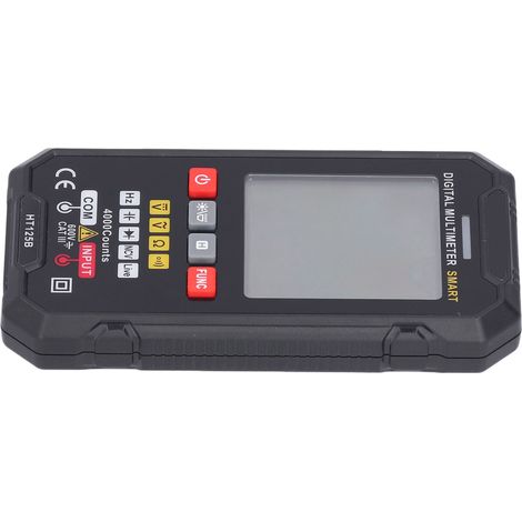 Multimètre intelligent HT125B à écran couleur haute définition, affichage numérique et sélection automatique de la gamme, pour une utilisation en extérieur. (1/5)
