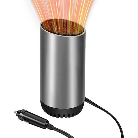 Dégivreur Voiture 12V Chauffage De Pare-Brise Dégivreur Portable pour Voiture, SUV, Camping-Car Dégivur De Neige Glacée avec Fonction De Rotation À 360° pour Les Matins Froids (1/5)