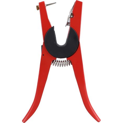 Pince universelle pour applicateurs de boucles auriculaires, en acier allié, antirouille et sans danger pour les vaches, les porcs et les moutons (rouge). (1/5)