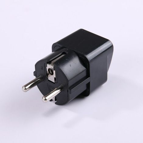 Adaptateur standard allemand russie France prise de voyage bali prise électrique deux ronds euro gauge convertisseur (1/4)